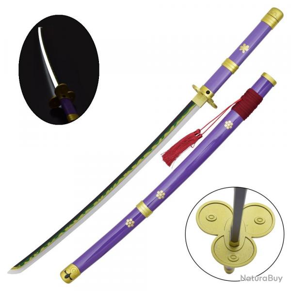 KATANA DECO LAME BAMBOU ET LED MOTIF ONE PIECE