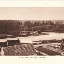 TIRAGE DE CLICHÉ TYPE GRAVURE - COMPAGNIE AÉRIENNE FRANÇAISE - VALLÉE DE LA SEINE, PRÈS DE ROMILLY