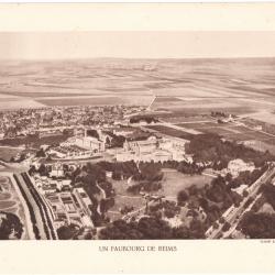 TIRAGE DE CLICHÉ TYPE GRAVURE - COMPAGNIE AÉRIENNE FRANÇAISE - UN FAUBOURG DE REIMS