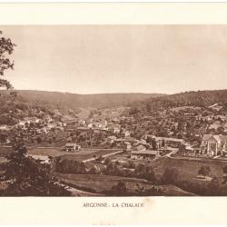 TIRAGE DE CLICHÉ TYPE GRAVURE - COMPAGNIE AÉRIENNE FRANÇAISE - ARGONNE : LA CHALADE