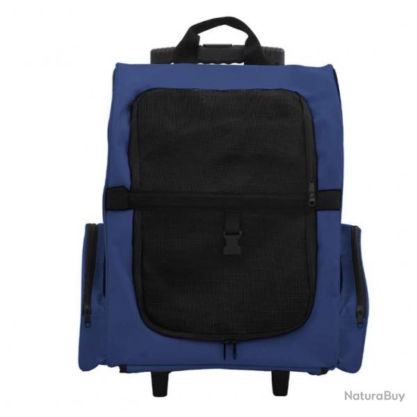 Chariot pliable bleu pour petits animaux - Transport pratique et lger en polyester impermable