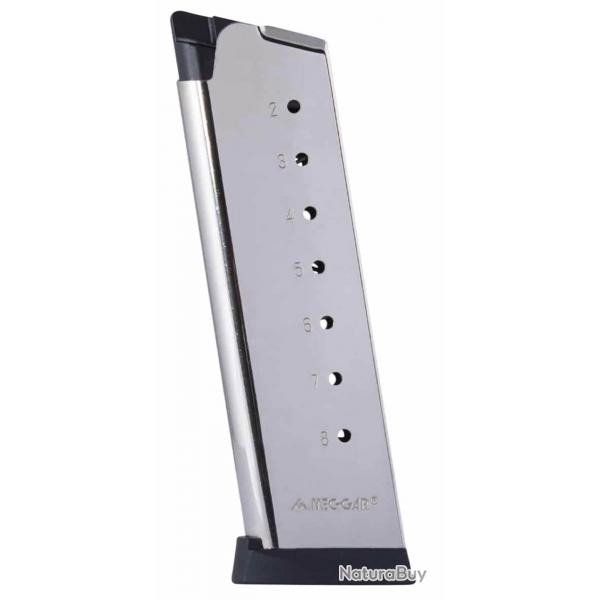 Chargeur 1911 .45 ACP 8 coups - Mec-Gar nickel