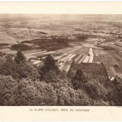 TIRAGE DE CLICHÉ TYPE GRAVURE - COMPAGNIE AÉRIENNE FRANÇAISE - PLAINE D'ALSACE, PRISE DU HOH-BARR