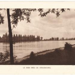 TIRAGE DE CLICHÉ TYPE GRAVURE - COMPAGNIE AÉRIENNE FRANÇAISE - LE RHIN PRÈS DE STRASBOURG