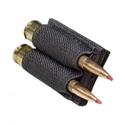 Cartouchiere 2 munitions Noir - Velcro