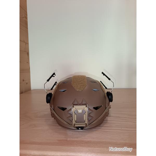 Casque tactique TEAM WENDY exfil LTPAvec adaptateur exfil peltor Quick release