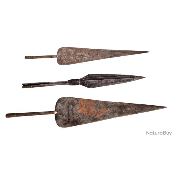 Lot de 3 lames de sagaies piques  identifier