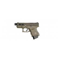 Glock Zaffiri Custom 26 Gen 3 Zps.2 Od Green/Rmr - Canon Fileté Noir 9X19