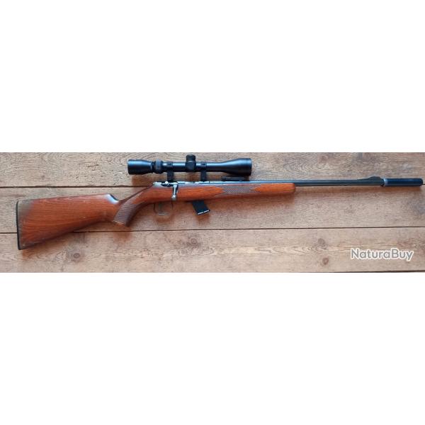 Carabine 22LR Anschutz 1450 avec lunette et silencieux