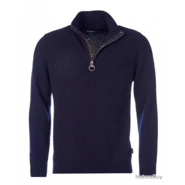 Pull col montant Holden bleu BARBOUR-S