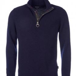 Pull col montant Holden bleu BARBOUR-XL