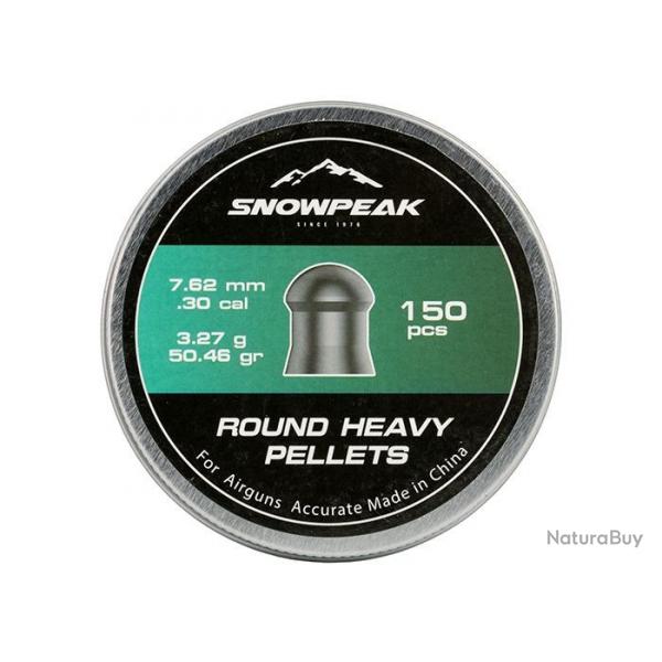 Plombs Snowpeak Round Heavy 7,62mm 50,46 grains