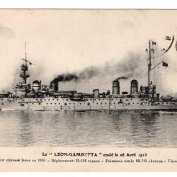 CPA - Marine Militaire - Le " Léon - Gambetta " Coule le 16 Avril 1915  N°3359