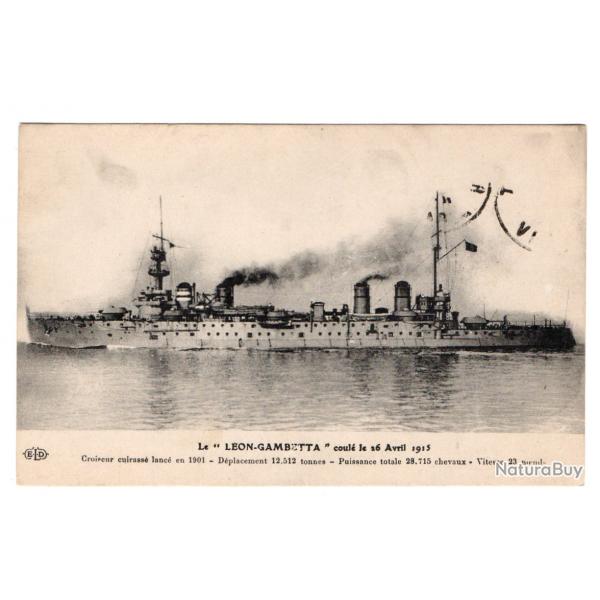 CPA - Marine Militaire - Le " Lon - Gambetta " Coule le 16 Avril 1915  N3359