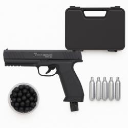 PACK pistolet à balles caoutchouc Vesta Defense PDW50 17 joules