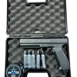 PACK pistolet à balles caoutchouc Vesta Defense PDW50 17 joules