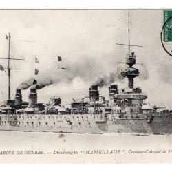 CPA - MARINE DE GUERRE -Dreadnoughts " MARSEILLAISE " Croiseur-Cuirasse de 1 er classe N°3389