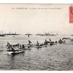 CPA - MARINE Militaire - CHERBOURG - La Rade vue prise de la Pointe du Béton N°3354