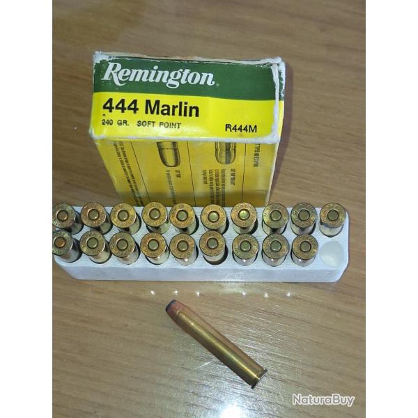 REMINGTON bote NEUVE de 20 munitions 444 MARLIN  240GR SP vendu par poudrenoire pro