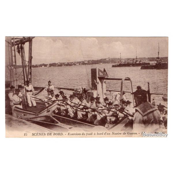 CPA - Marine Militaire -SCNES DE BORD-Exercices du fusil a bord d'un Navire de Guerre N3399