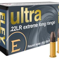 Cartouches Eley ultra cal. 22 LR extrem long range 1 boite de 50 munitions