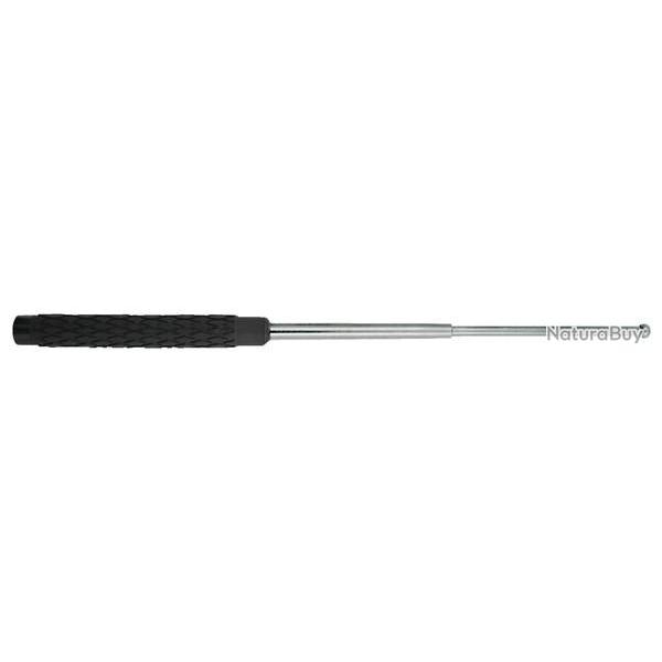 MATRAQUE TLESCOPIQUE AKIS MANCHE CAOUTCHOUC TIGE ACIER TREMP SILVER 53CM