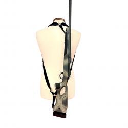 BRETELLE SAC-À-DOS PISTEURS NÉOPRÈNE NOIR ATTACHES GRENADIÈRES