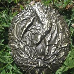 plaque centrale de cuirasse de carabinier motif au coq, 1830 à 1848, rare