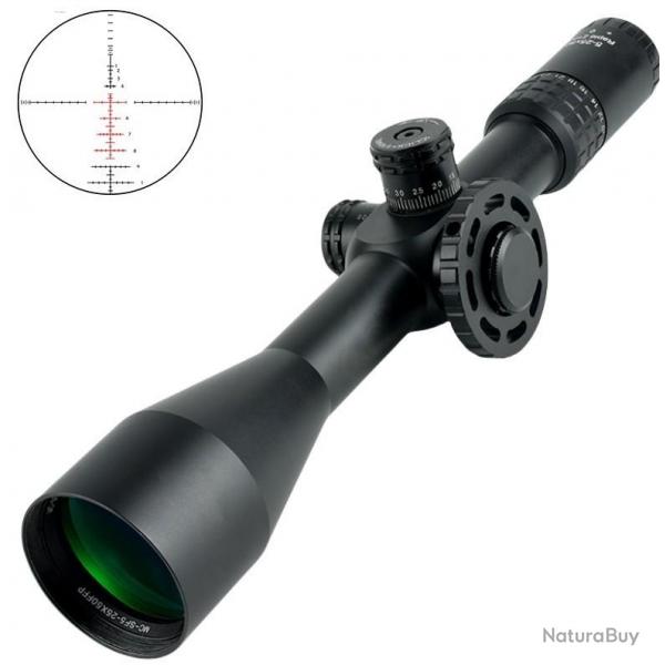Lunette de tir 5-25x50 FFP pour calibre jusqu' .308 avec colliers aux choix