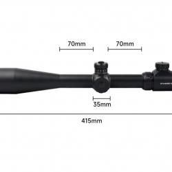 Lunette de tir 10-40x50 SFP réticule lumineux avec colliers aux choix