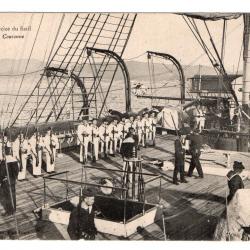 CPA -Marine Militaire -LExercice du fusil sur le pon de la Couronne N°3392