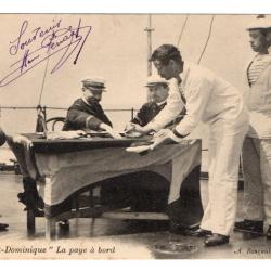 CPA -Marine Militaire -St-Dominique " LA paye a bord N°3391