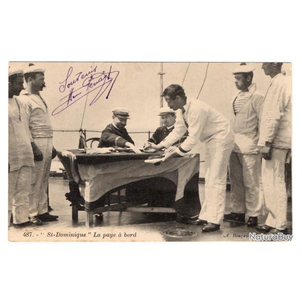 CPA -Marine Militaire -St-Dominique " LA paye a bord N3391