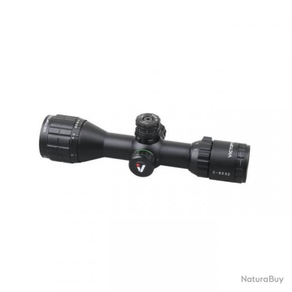 Lunette vise VictOptics C3 3-9x32 SFP Rouge/Vert +Colliers Rail 11mm Battue Tactique VictOptics