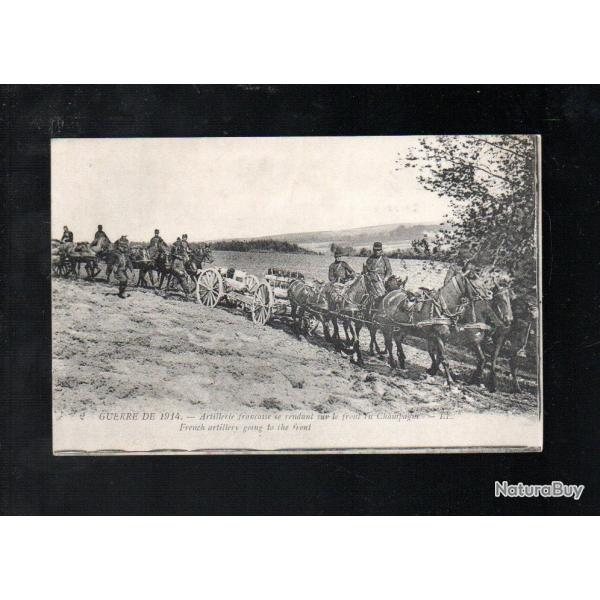 guerre de 1914 artillerie franaise se rendant sur le front en champagne