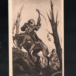 carte postale patriotique soldats de verdun l'artilleur