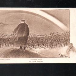 carte postale patriotique le bon berger  (joffre)