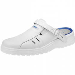 Abeba 1141 Sabot de travail couleur blanche - Taille 43 Liquidation
