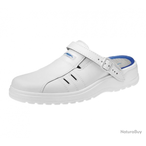 Abeba 1141 Sabot de travail couleur blanche - Taille 43 Liquidation