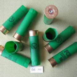 Rares...  Douilles cal 16 tirées une fois à recharger sertissages  6 plis