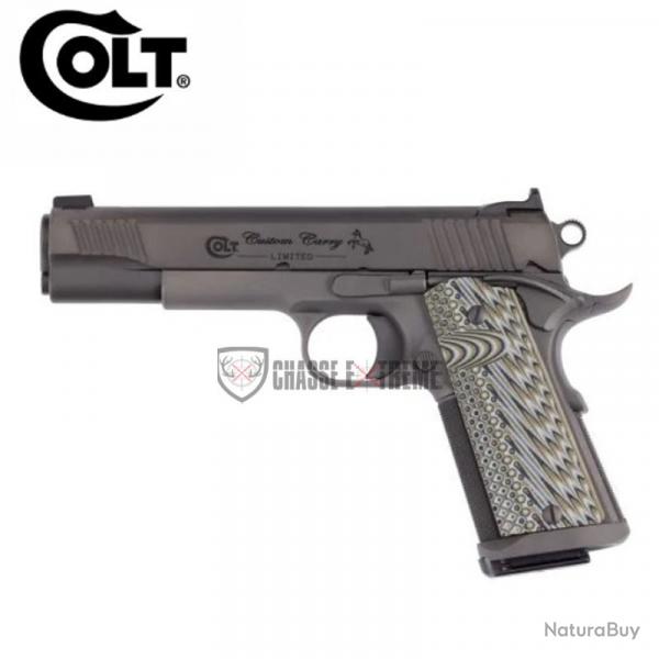 Pistolet COLT Custom Carry Govt 5" Cal 9mm Stainless/Smoke