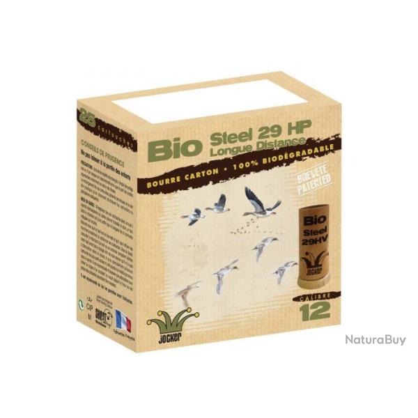 CARTON DE 250 CARTOUCHES JOCKER BOURRE BIO ACIER 29 HP C 12 70 16 ACIER