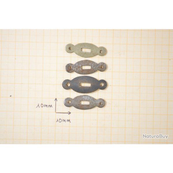 Lot inserts de crosse pour arme ancienne, 19e Sicle. Poudre noire. Restauration pistolet fusil