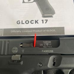 Glock 17 (avec 170 balles) Gen 5 à blanc Umarex - 9mm PAK (150 balles kaiser + 20 WADIE)