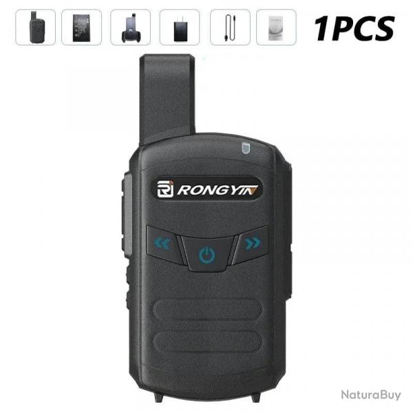 Talkie-walkie A5 RONGYIN UHF400-470Mhz - 1PC Black / Australia Standard