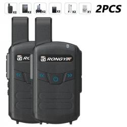 Talkie-walkie A5 RONGYIN UHF400-470Mhz - 2PCS Black / US