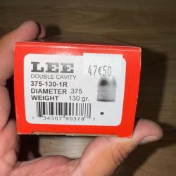 MOULE A BALLE LEE .375-130-1R  DOUBLE CAVITEE
