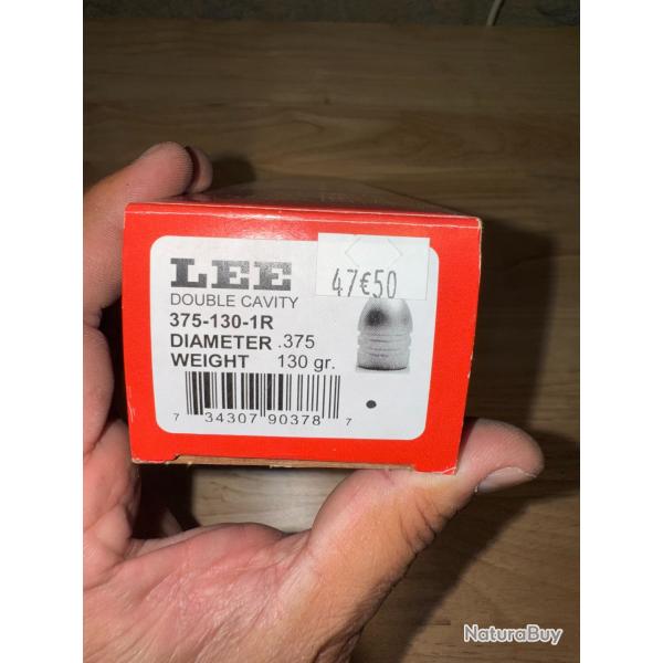 MOULE A BALLE LEE .375-130-1R  DOUBLE CAVITEE