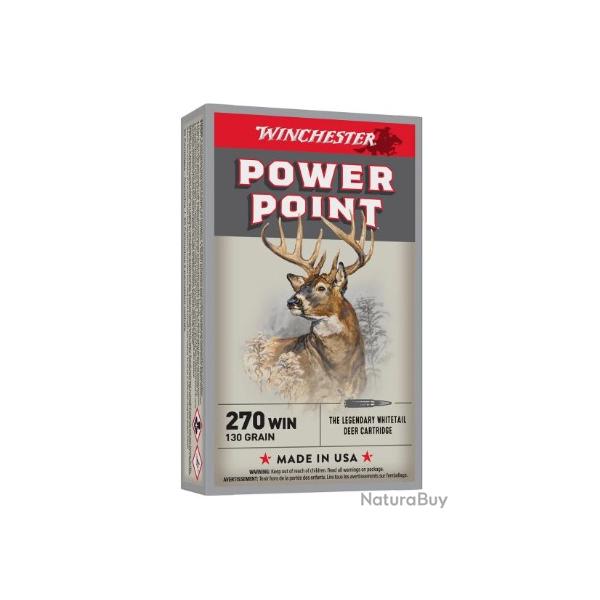 Balles Winchester Super X Power Point CAL.270 Win. 130gr 8.42g PAR 60