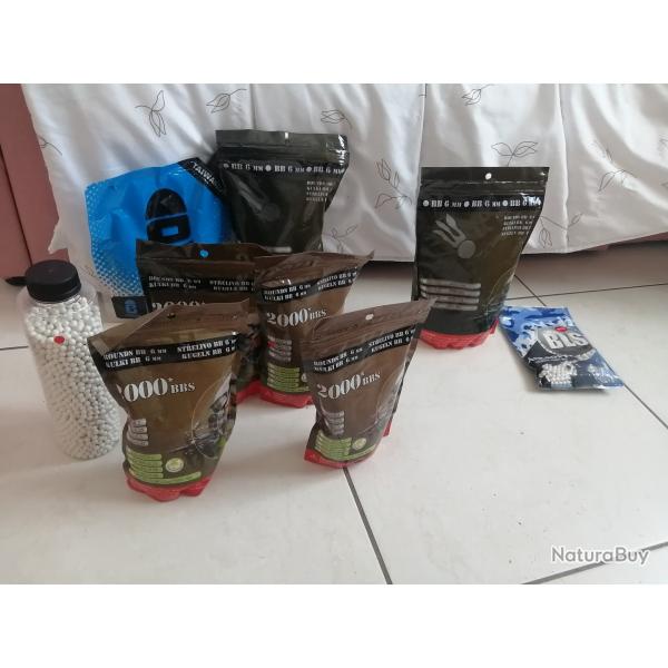 Lot environ 25 000 billes 6mm bio degradable